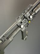 Reximex IXIA .177 PCP carbine air rifle with textured pistol grip, composite skeleton stock, two