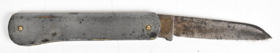 WW2 RAF 43 or similar pattern escape / boot knife with approximately 5.5cm flipped blade marked