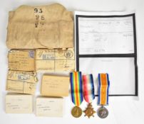 WW1 POW medal trio comprising 1914 Star, British War Medal and Victory Medal named L-8601 Pte W.