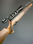 Theoben Sirocco Classic .22 air rifle with chequered semi-pistol grip and forend, raised cheek