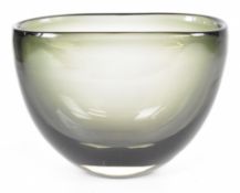 Geoffrey Baxter for Whitefriars ovoid glass bowl, W25 x H18cm