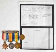 WW1 POW medal trio comprising 1914-15 Star British War Medal, Victory Medal named to G-4370 (just