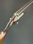 Thomas Bland & Sons 12 bore side by side ejector shotgun with engraved scenes of birds to the