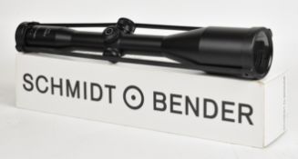 Schmidt & Bender Klassik 8x56 rifle scope with lens covers, in original box.