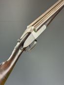 E M Reilly & Co 12 bore side by side shotgun with named and engraved locks, engraved underside,