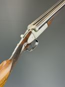 Charles Hellis & Sons 12 bore side by side ejector shotgun with named and engraved locks, engraved