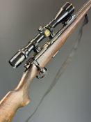 BRNO Model 2 .22 bolt-action rifle with chequered semi-pistol grip, canvas sling, multi-shot