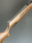 BSA Meteor Evo .177 air rifle with chequered semi-pistol grip and forend, adjustable trigger, raised