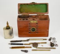 Parker-Hale Bisley Works AGP rifle cleaning kit with oil bottle and brushes, in original fitted