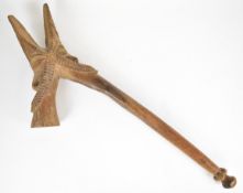 Polynesian / Oceanic carved pig killing club, probably Vanuvatu