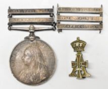 Queen's South Africa Medal with five clasps for Transvaal, Orange Free State, Cape Colony, South