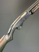 Savage Model 30 Series C 20 bore 5-shot pump-action FAC shotgun with engraved action, chequered