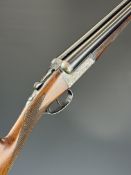 Webley & Scott 700 12 bore side by side ejector shotgun with named and engraved locks, engraved