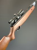 Norica Dynamic .22 air rifle with semi-pistol grip, raised cheek piece and Cvlife 4x32 scope, serial