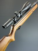 Webley Stingray .22 air rifle with semi-pistol grip, raised cheek piece, adjustable trigger, sound