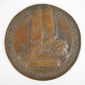 Redruth (Cornwall) WW2 tribute plaque / death penny, with inscription 'Redruth Honours her own who