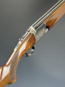 Franchi Alcione 12 bore over under ejector shotgun with named and engraved underside, engraved