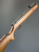 BSA Supersport .22 air rifle with semi-pistol grip, raised cheek piece, adjustable sights and