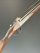 Hollis, Bentley & Playfair 12 bore side by side ejector shotgun with engraved locks, underside,