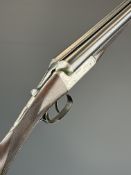 John Wilkes of London 12 bore side by side ejector shotgun with named and engraved locks, engraved