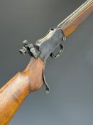 BSA Martini-Henry .357 underlever-action target rifle with named action, chequered semi-pistol