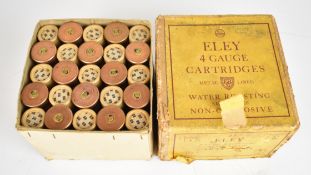 Twenty 4 bore brass cases shotgun cartridges all stamped JP.