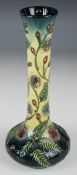 Moorcroft limited edition 268 pedestal vase decorated in the Fiji pattern, with MDS stamp and