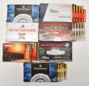 One hundred .270 rifle cartridges including Winchester Super X and Federal, all in original boxes.