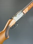 Manu-Arm .410 over and under shotgun with chequered semi-pistol grip, double trigger and 27.25