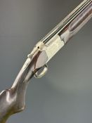 Miroku 3800 TR-V 12 bore over and under ejector shotgun with engraved action, underside, trigger