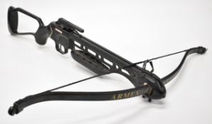 Armex crossbow with composite skeleton stock, chequered semi-pistol grip and scope rail, NVSN.