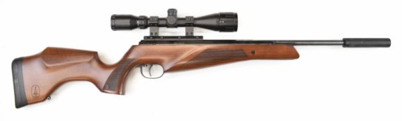 BSA Lightning CLX .22 air rifle with textured semi-pistol grip and forend, raised cheek piece, sling
