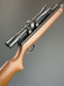 BSA Meteor Mk. V .22 air rifle with semi-pistol grip, adjustable sights and Bisley 4x32 scope,