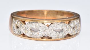 Royal Mint DNA Anniversary 9ct gold ring, with certificate, 3.8g, size M