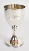 Peter & Ann Bateman Georgian hallmarked silver goblet, London 1792, height 15.5cm, weight 199g