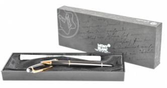 Montblanc Meisterstuck rollerball/ ballpoint pen with black resin body and gold plated fittings,