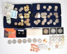 Mainly modern collectable coins comprising sixty seven 50p coins, including 2012 London Olympic