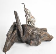 Patrick Mavros of London and Harare Zimbabwe silver study of an elephant marked PM and with