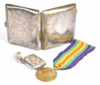 Victorian or Edward VII hallmarked silver vesta case, Birmingham 1901, maker Joseph Gloster Ltd,