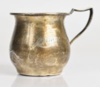 Elizabeth II hallmarked silver christening mug, Birmingham 1960, maker Lanson Ltd, height 6.5cm,