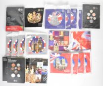 Twenty one Royal Mint brilliant uncirculated coin sets comprising 2001, 2002, four 2003, four