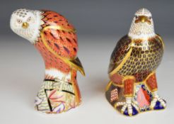 Two Royal Crown Derby paperweights comprising Red Kite and Bald Eagle, tallest 19cm
