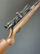 Weihrauch HW97K .22 underlever air rifle with chequered semi-pistol grip and forend, raised cheek
