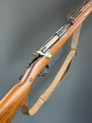 Steyr Model 95 8mm bolt-action rifle with receiver stamped 'Budapest M.95', adjustable folding