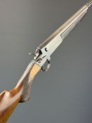 Holland & Holland .410 shotgun converted from a rook rifle with side lever, chequered semi-pistol
