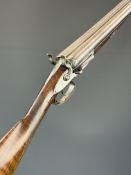 James Dalziel Dougall of Glasgow Lockfast 12 bore side by side hammer action shotgun with named