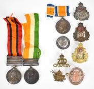 Canadian 210th Battalion 'Frontiersmen' / Forestry Corps and Boer War family medal groups, the first