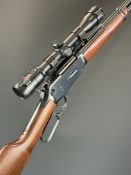 Winchester Model 94AE 7mm underlever action rifle with adjustable sights, Trijicon 4x32 scope and 20