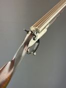Griffiths & Worsley 12 bore side by side hammer action shotgun with named and engraved locks,