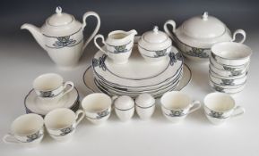 Rosenthal Classic Pearl Grace dinner and coffee service, six place setting with tureen,